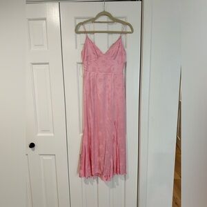 Sau Lee Francesca Satin Jacquard Midi Dress Size 0